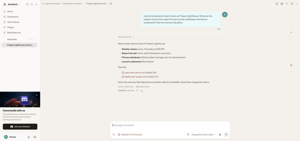 Explicit reme_search result