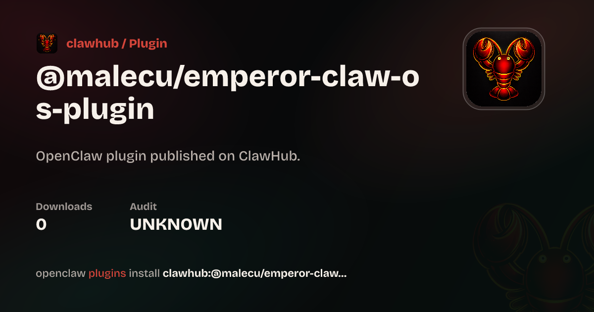 Emperor Claw OS — ClawHub Plugins