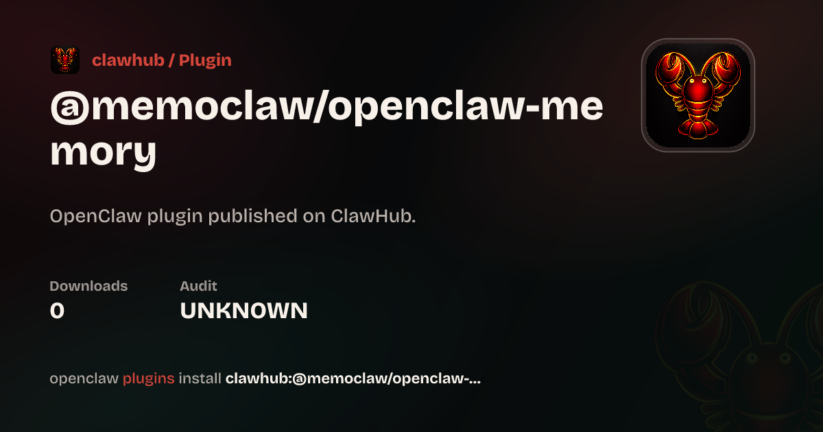 MemoClaw Memory — ClawHub Plugins