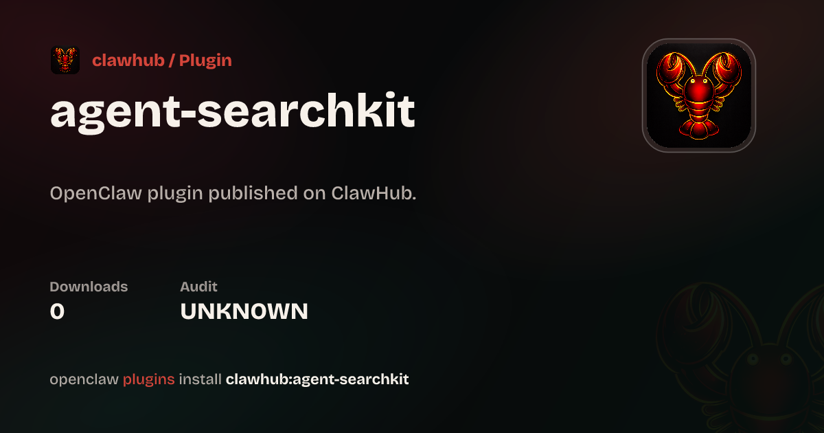 Agent Searchkit — ClawHub Plugins