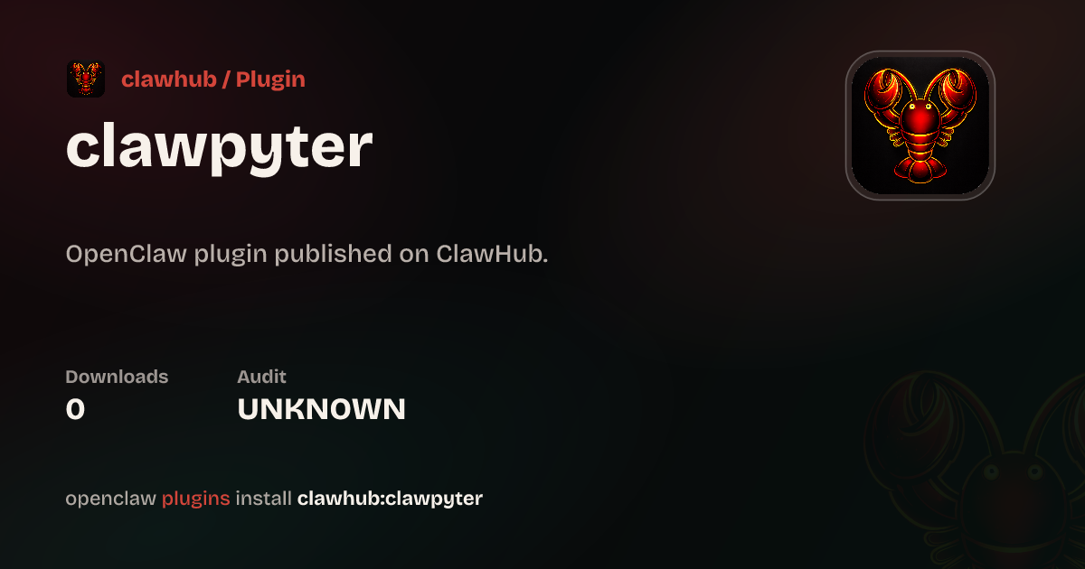ClawPyter — ClawHub Plugins
