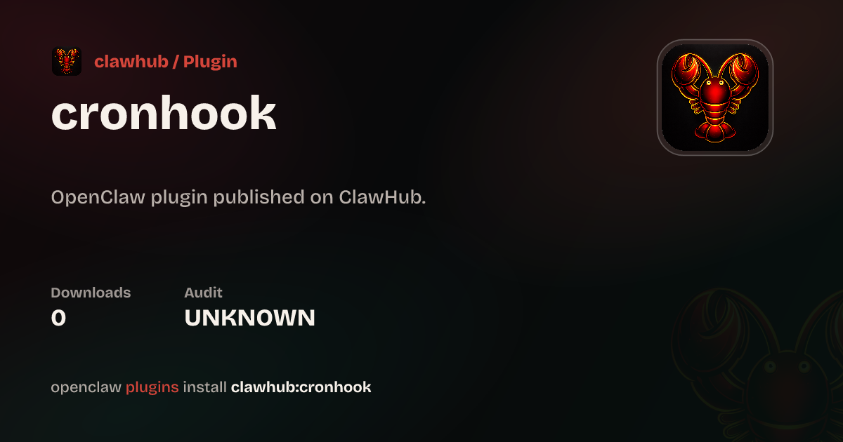 Cron Hook — ClawHub Plugins