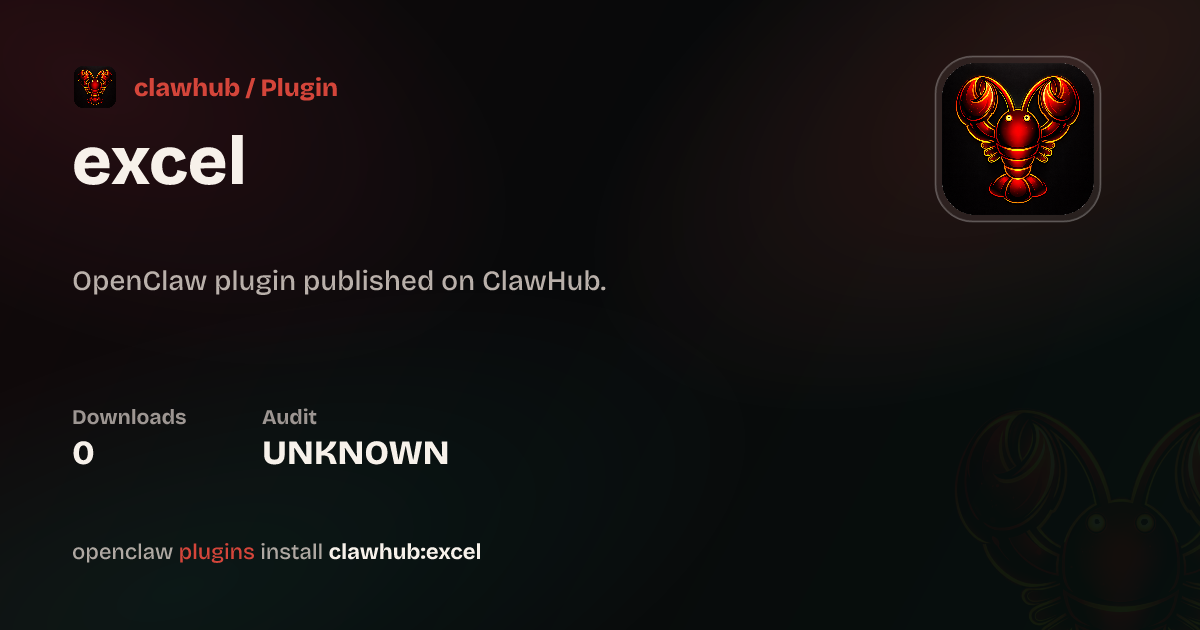 Excel — ClawHub Plugins