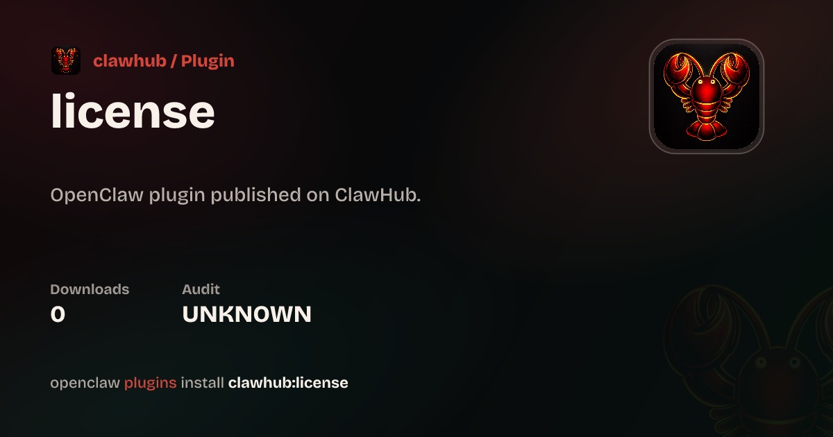 License — ClawHub Plugins