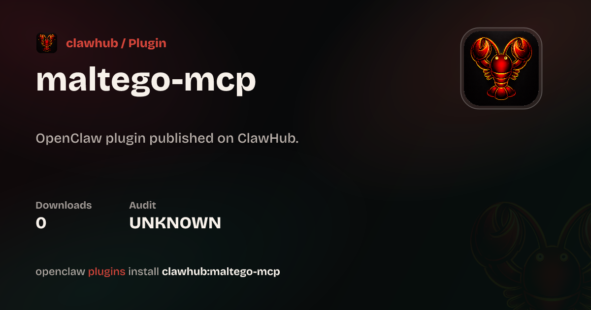 Maltego — ClawHub Plugins