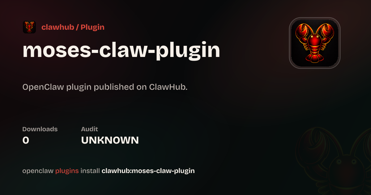 MO§ES™ Constitutional Governance — ClawHub Plugins