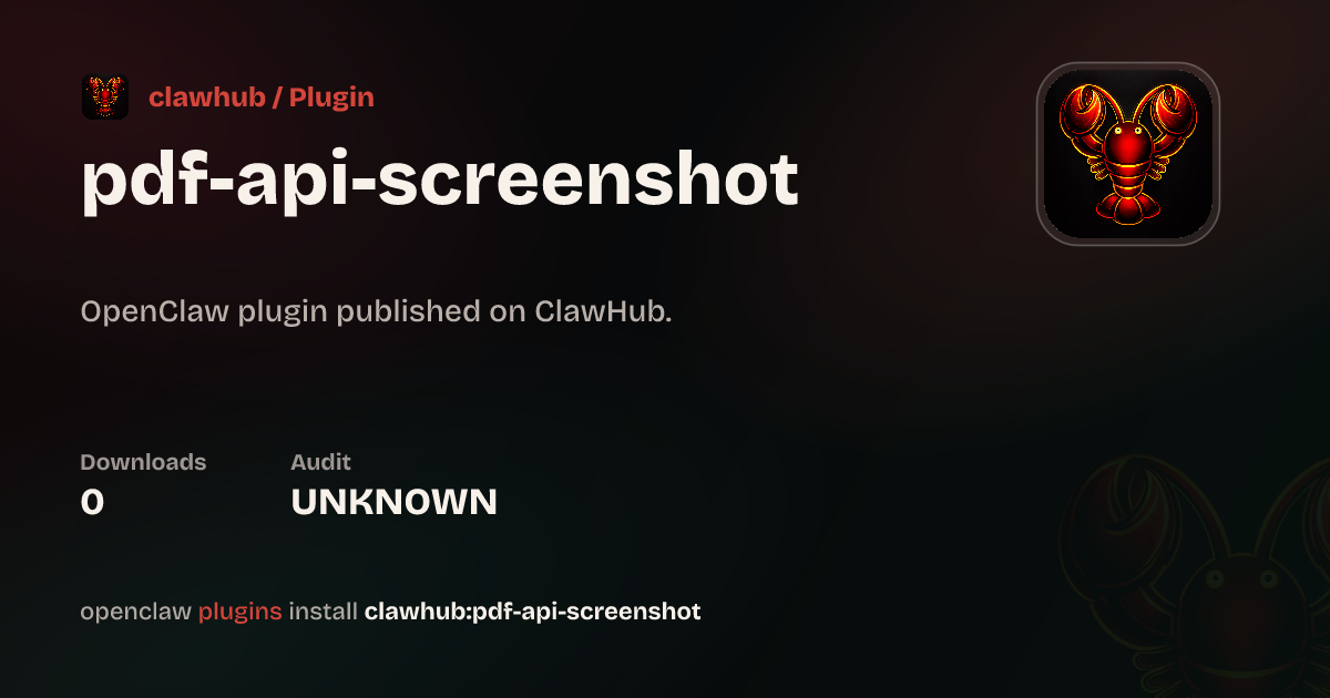 Website Screenshot — ClawHub Plugins