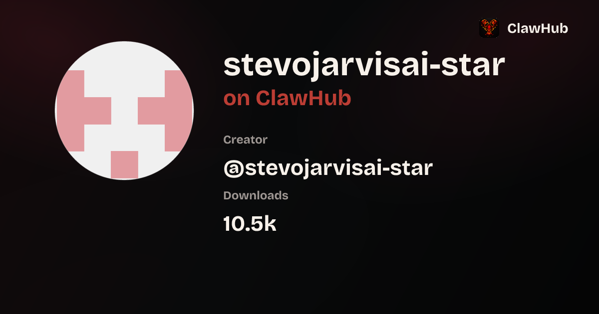 @stevojarvisai-star — ClawHub