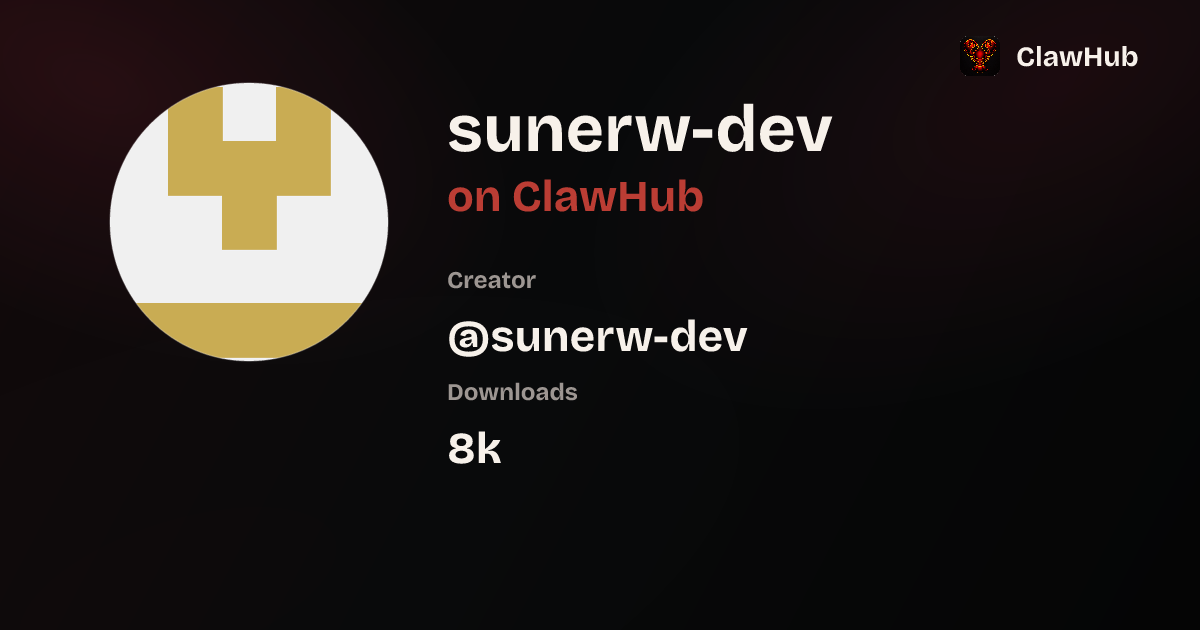 @sunerw-dev — ClawHub