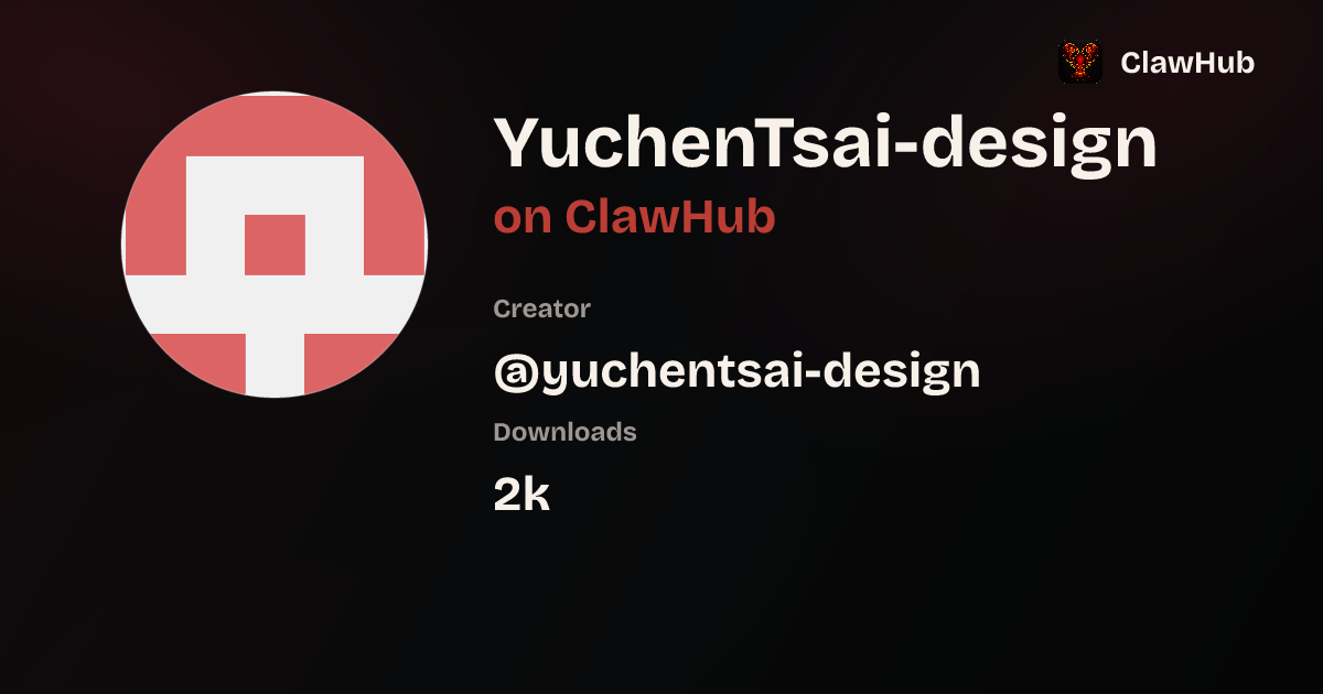 @yuchentsai-design — ClawHub