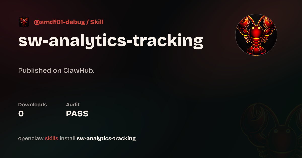 ClawScan security · Analytics Tracking Pro — ClawHub