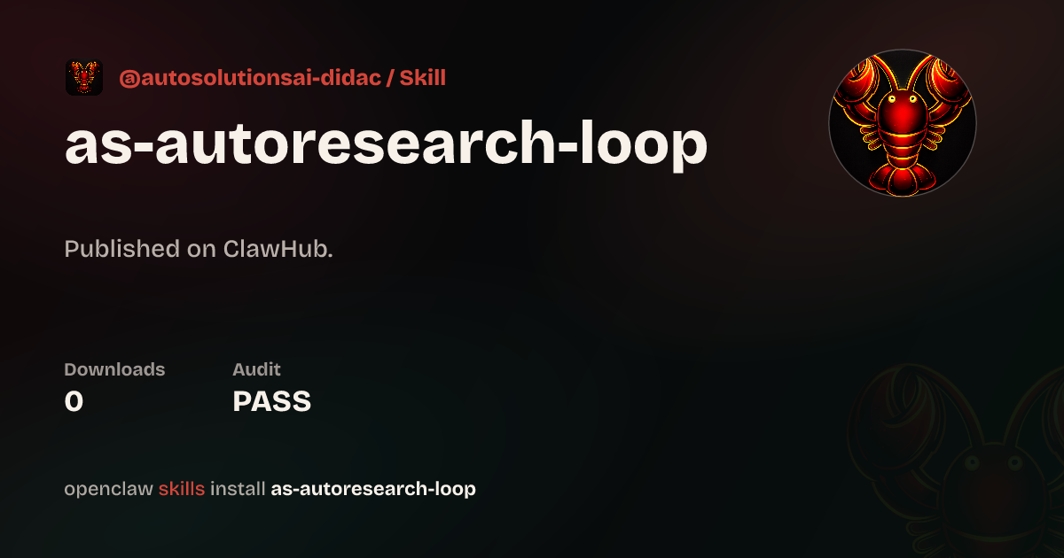 Static analysis security · AS Autoresearch Loop — ClawHub