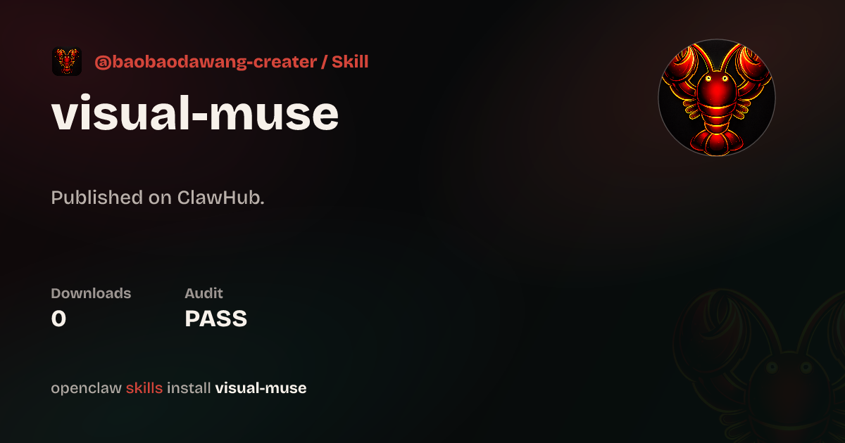 ClawScan security · Visual Muse — ClawHub