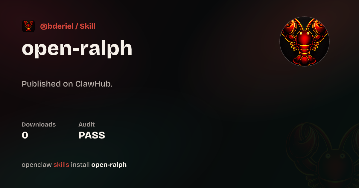 Static analysis security · open-ralph — ClawHub
