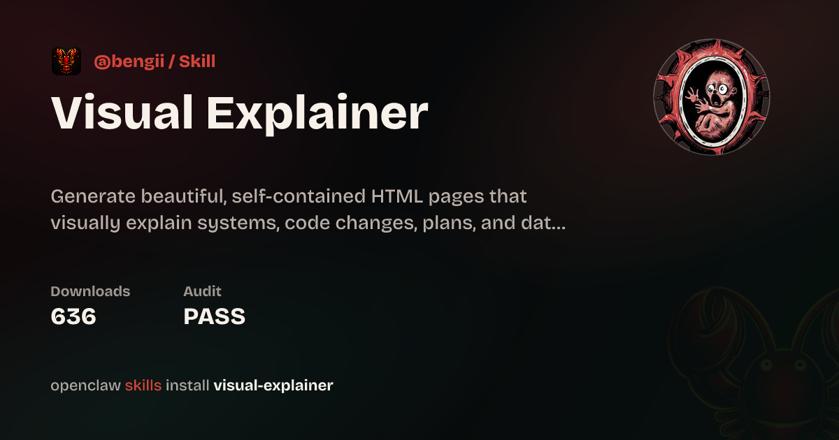 Visual Explainer — ClawHub