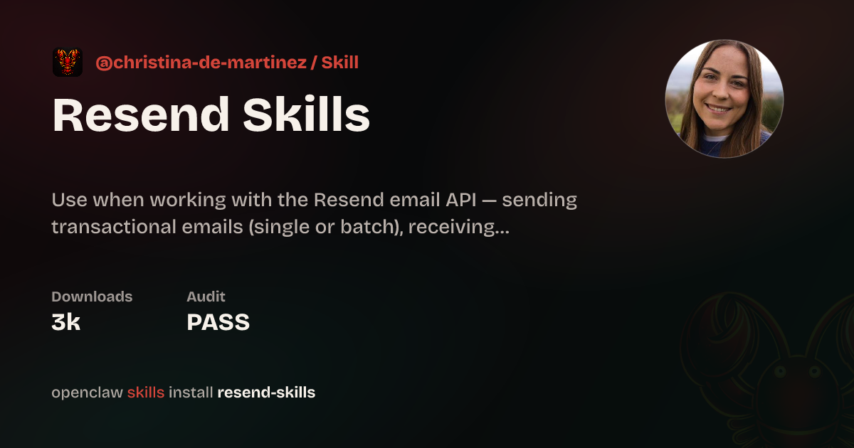 Resend Skills — ClawHub