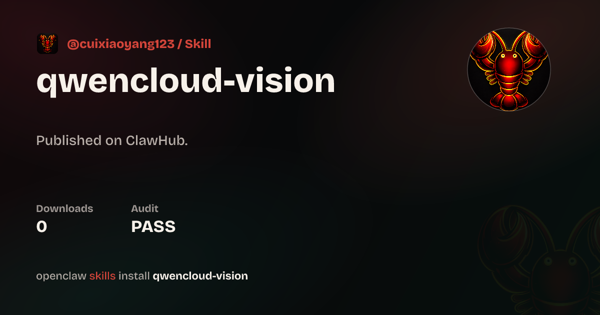 ClawScan security · qwencloud-vision — ClawHub