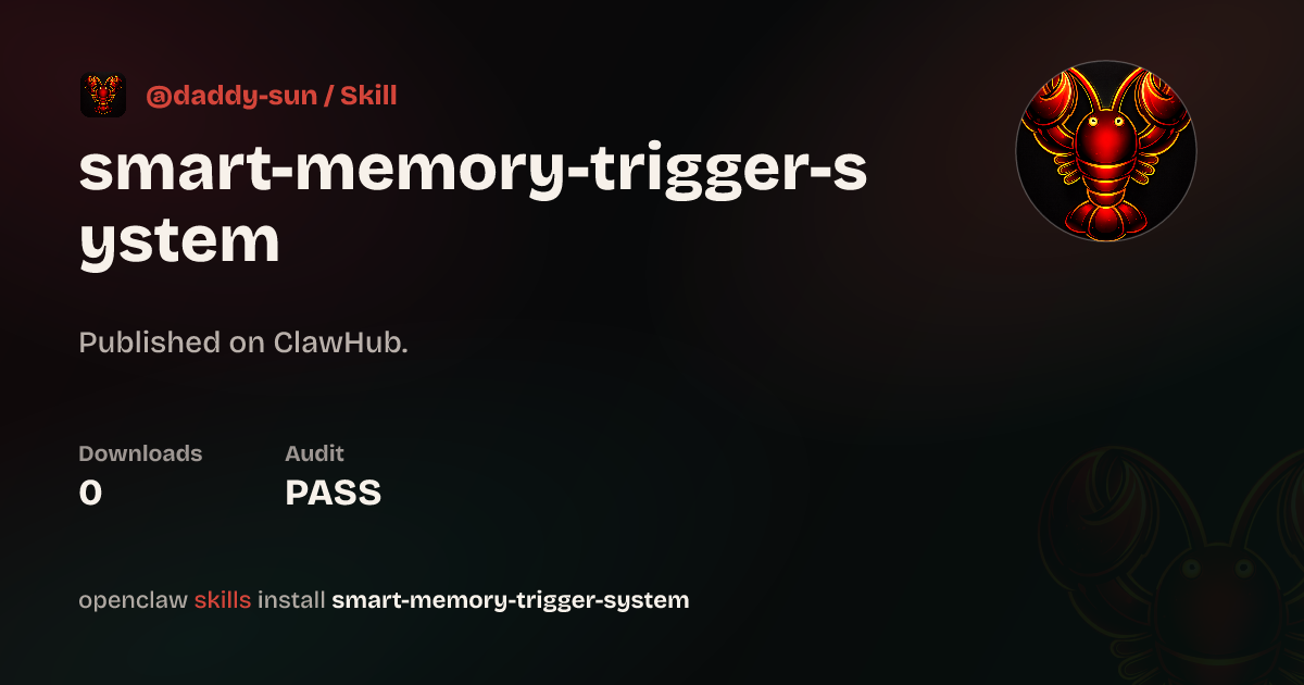 Static analysis security · 智能记忆触发系统 — ClawHub