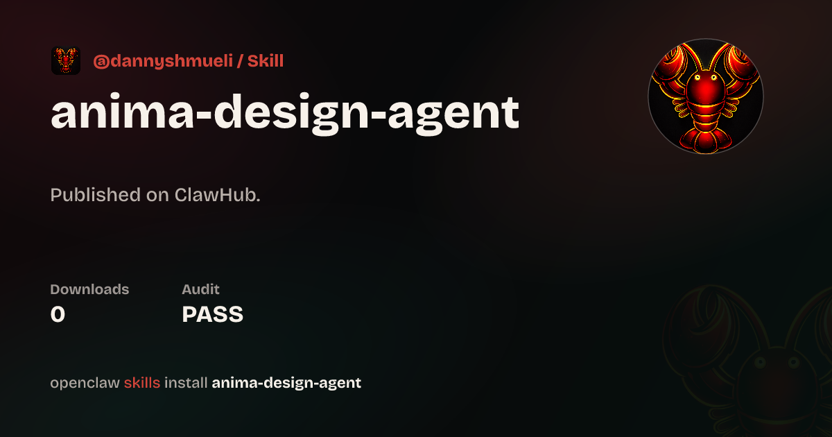 Anima — ClawHub