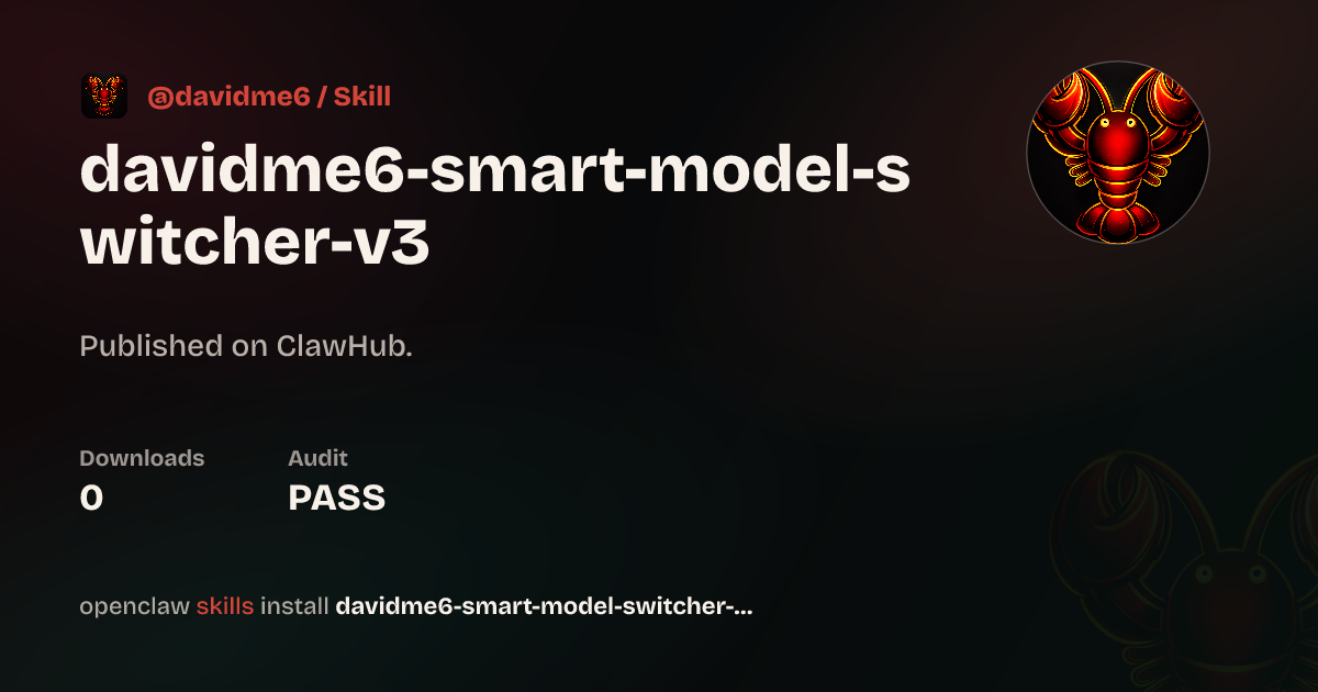 Static analysis security · Smart Model Switcher — ClawHub