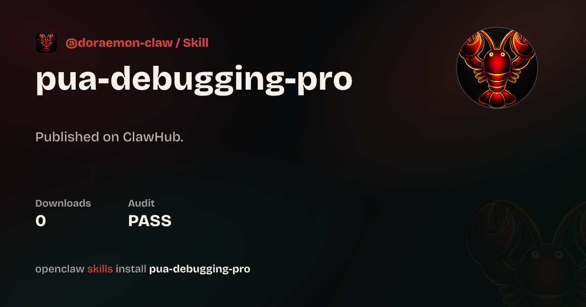 Static analysis security · pua-debugging-pro — ClawHub