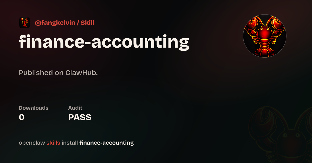 Static analysis security · Finance Accounting — ClawHub