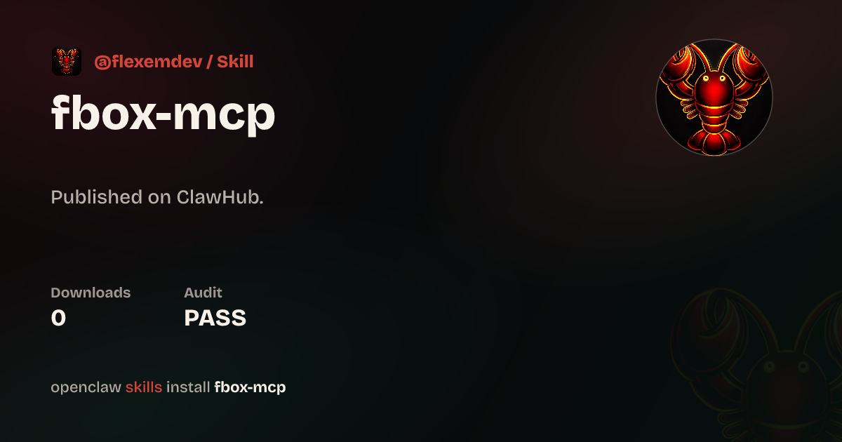 ClawScan security · FBoxMCP — ClawHub