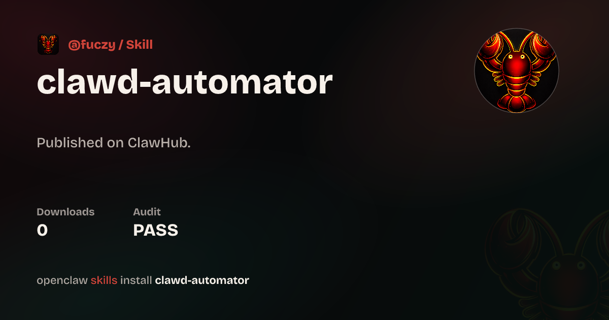 ClawScan security · Automator — ClawHub