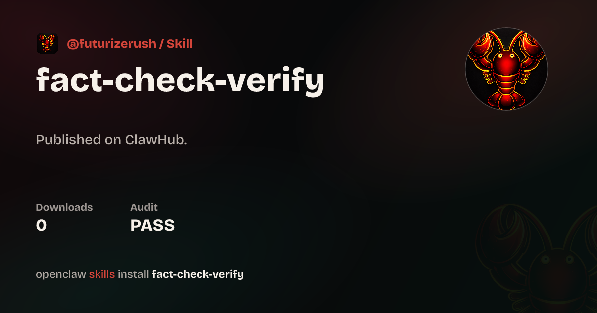 Fact Check — ClawHub