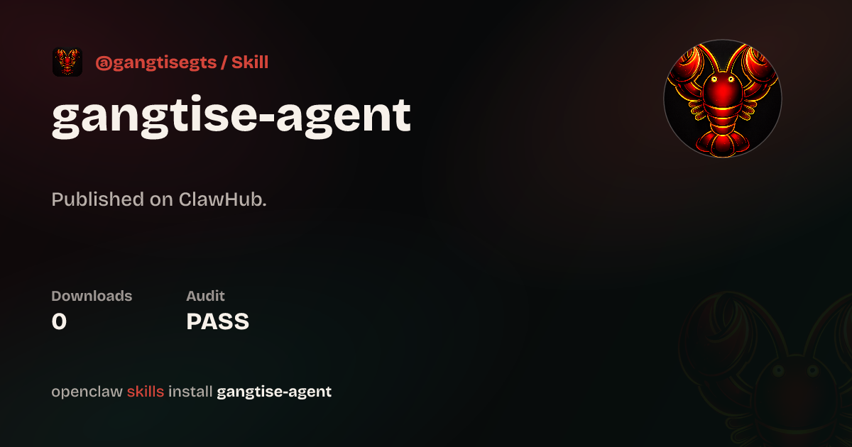 ClawScan security · Gangtise Agent调用 — ClawHub