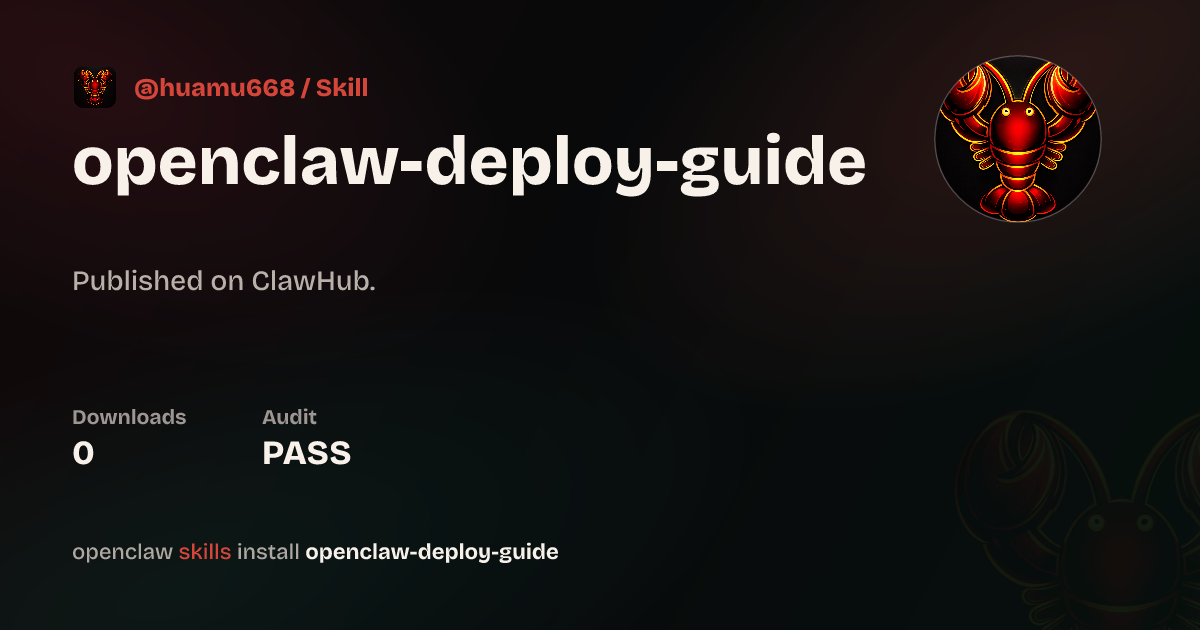 Static analysis security · OpenClaw Deploy Guide — ClawHub