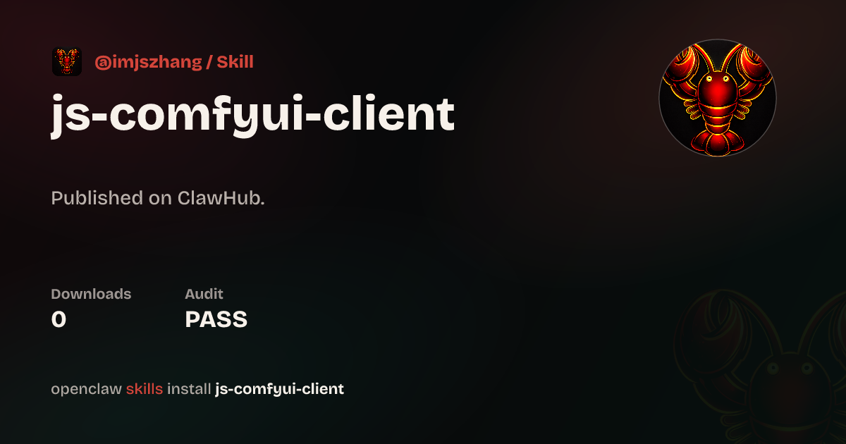 Static analysis security · ComfyUI Client — ClawHub