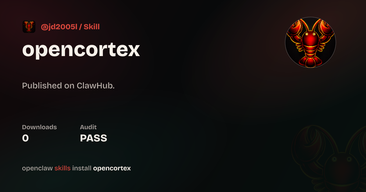 Static analysis security · OpenCortex — ClawHub
