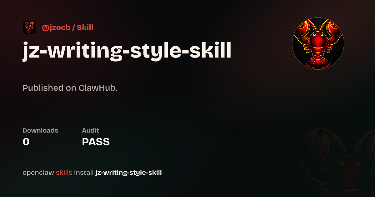 Static analysis security · Writing Style Skill — ClawHub