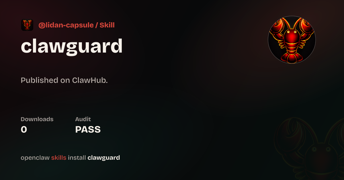Static analysis security · ClawGuard — ClawHub