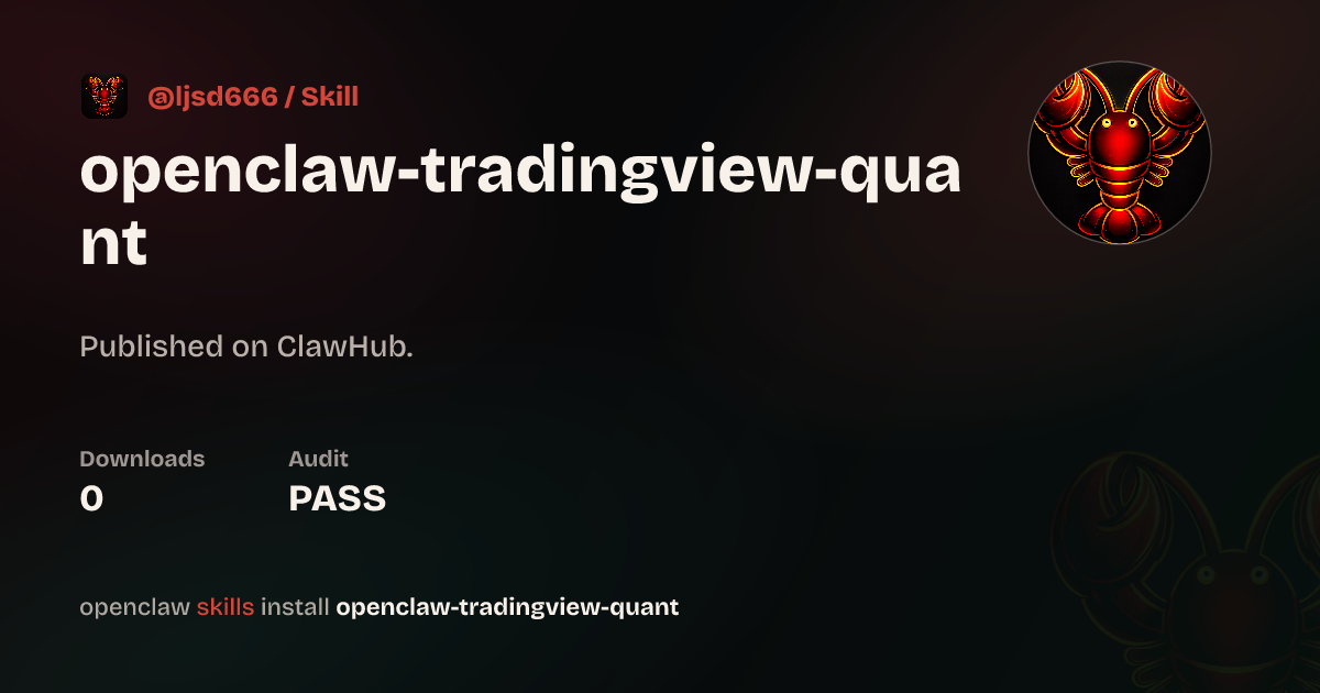 Static analysis security · Openclaw Tradingview Quant — ClawHub