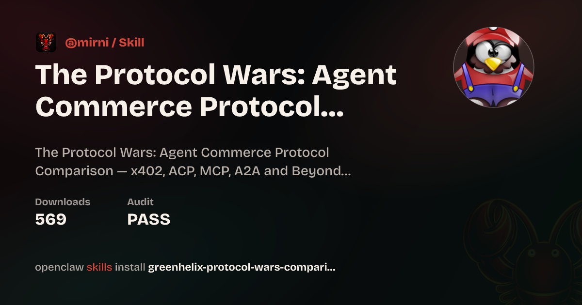 The Protocol Wars: Agent Commerce Protocol Comparison — x402, ACP, MCP ...