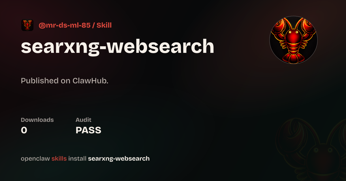 ClawScan security · WebSearch-Openclaw — ClawHub