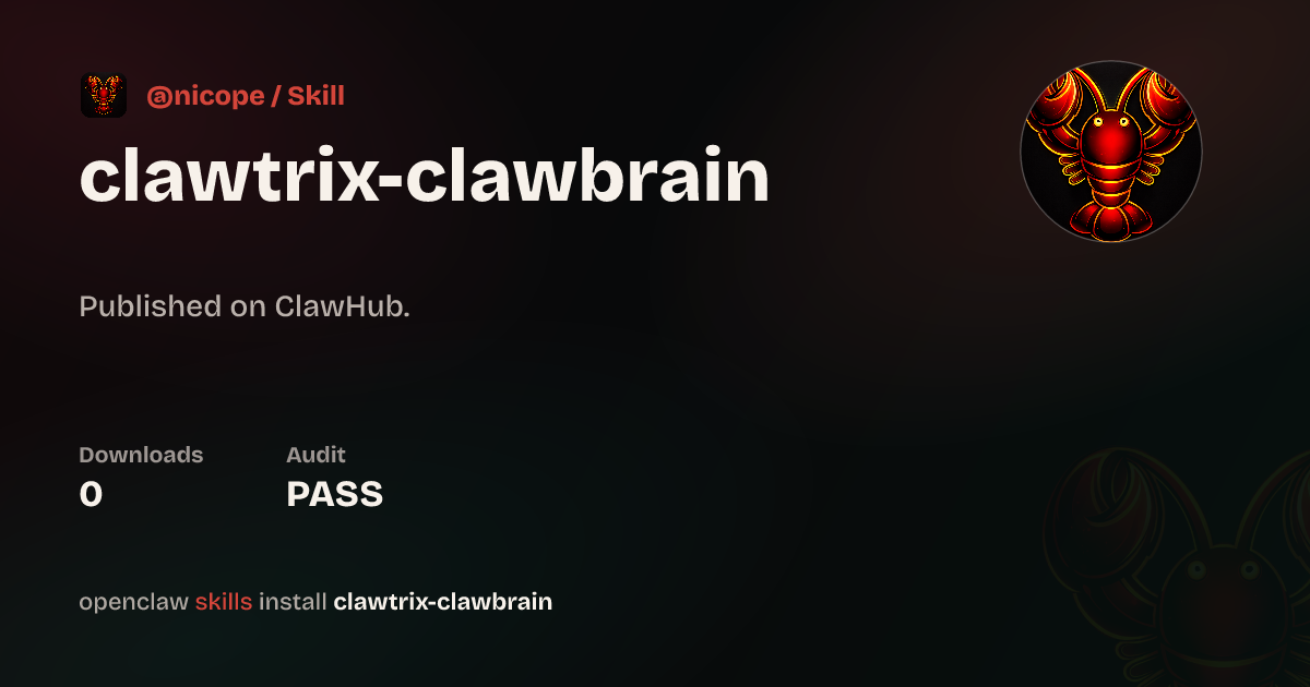 ClawScan security · Clawbrain — ClawHub