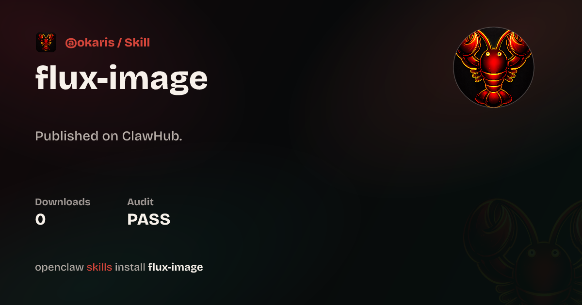 Flux Image — ClawHub