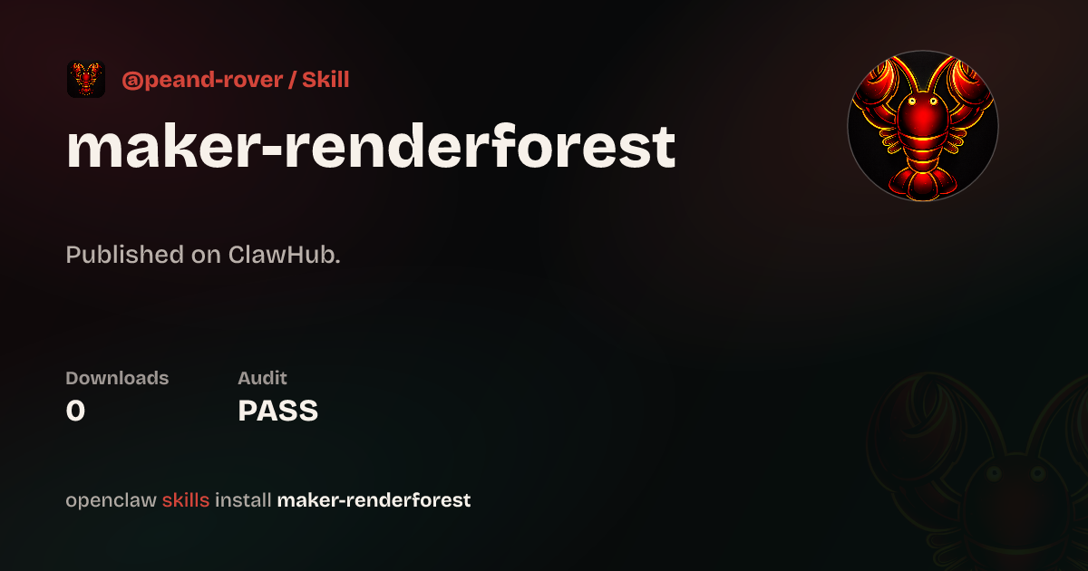 Static analysis security · Maker Renderforest — ClawHub