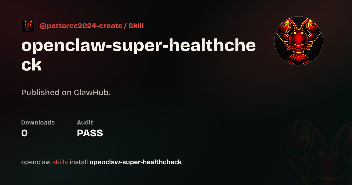 VirusTotal security · Advanced OpenClaw System Health Check & Repair ...