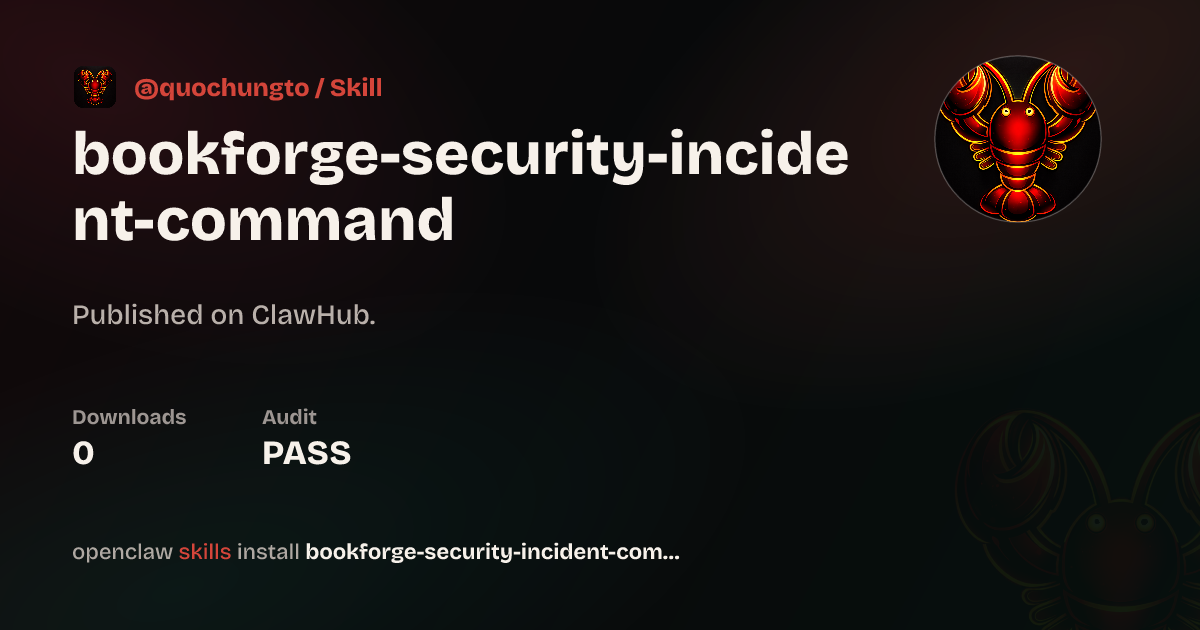 Static analysis security · Security Incident Command — ClawHub