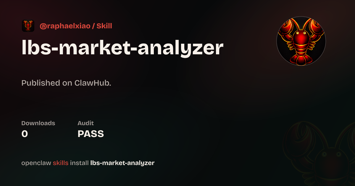 ClawScan security · LBS Market Analyzer — ClawHub