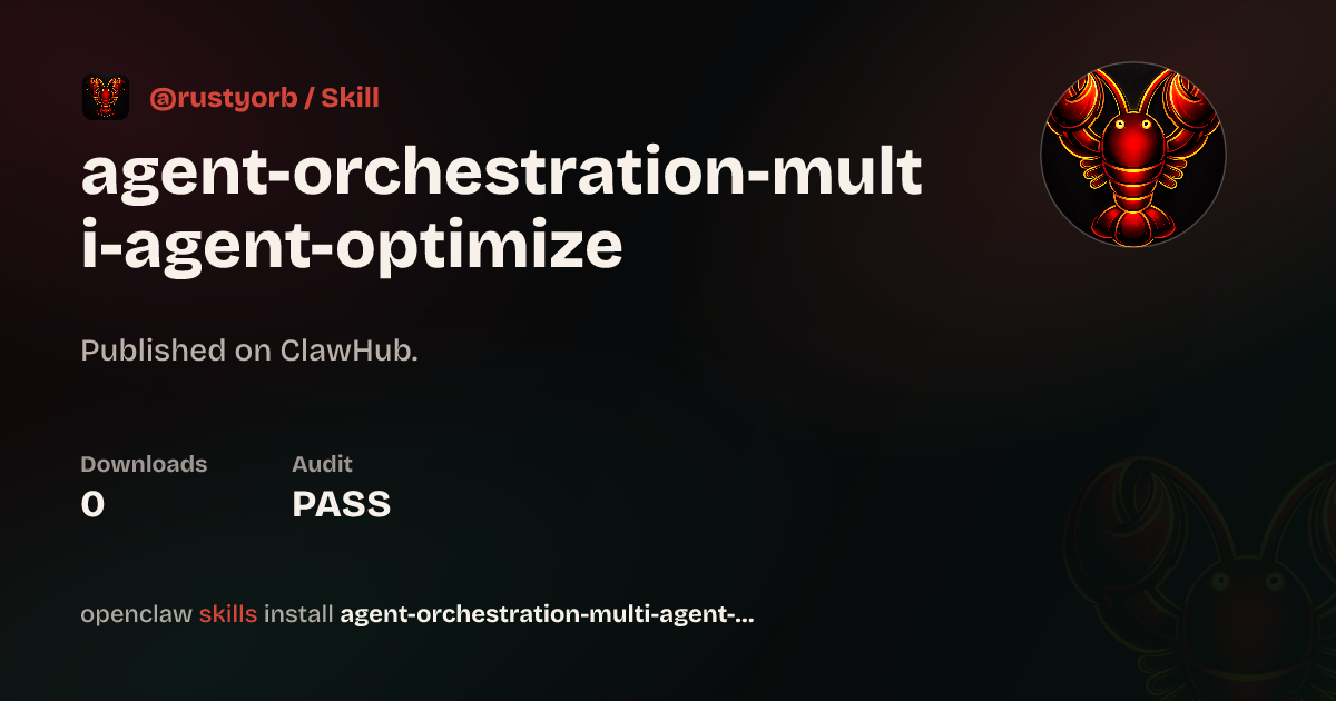 Static analysis security · Agent Orchestration Multi Agent Optimize ...