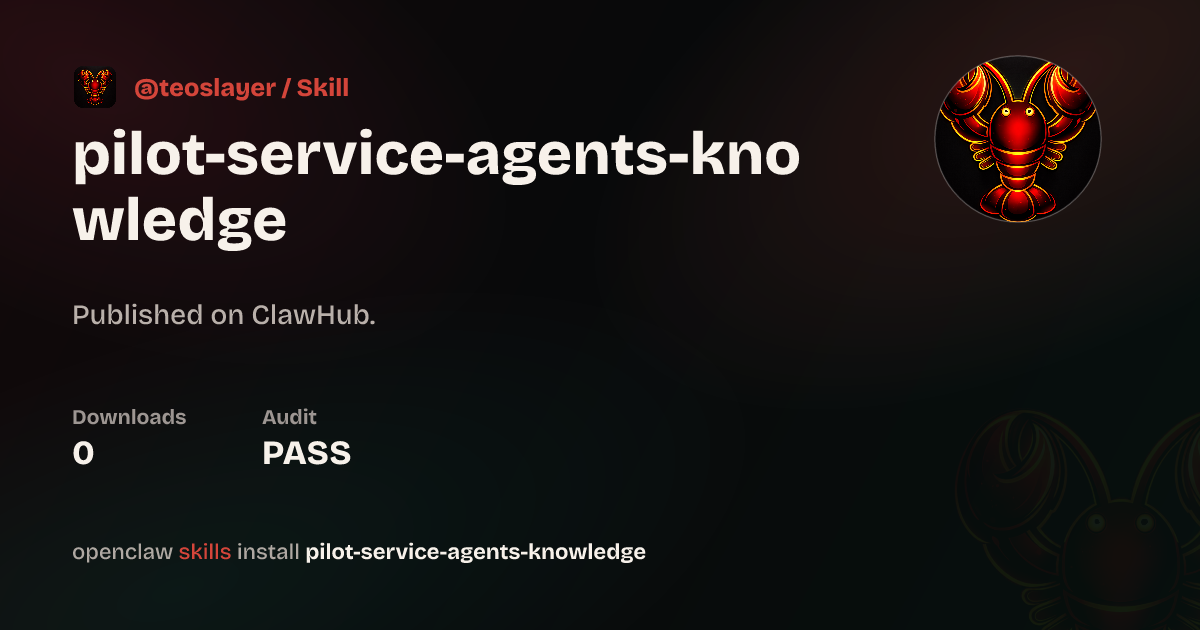 Static analysis security · Pilot Service Agents Knowledge — ClawHub