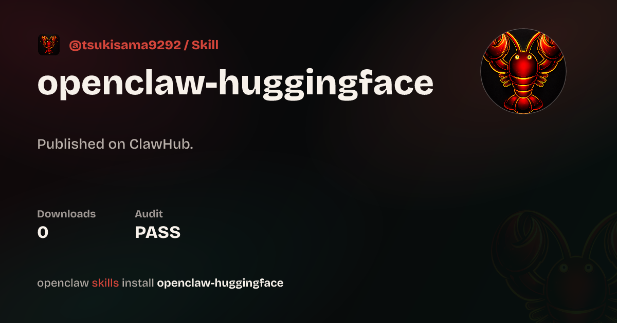 VirusTotal security · Openclaw Huggingface — ClawHub