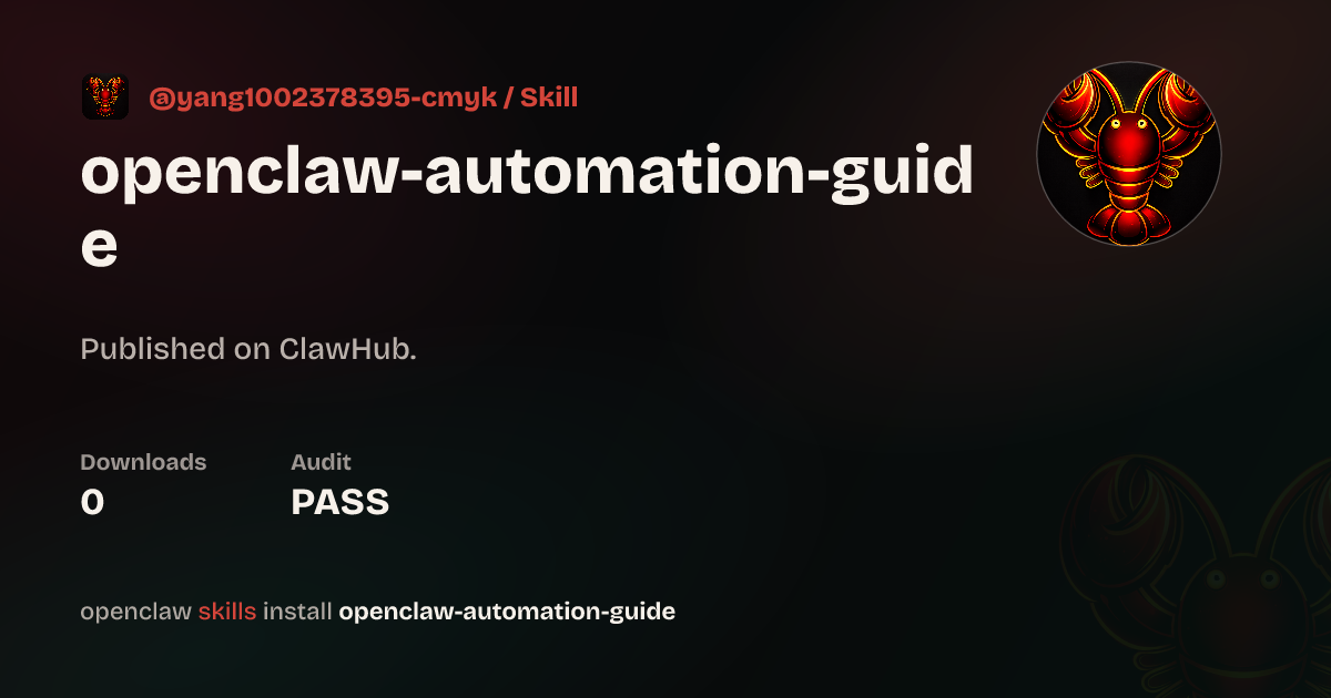 Static analysis security · Openclaw Automation Guide — ClawHub
