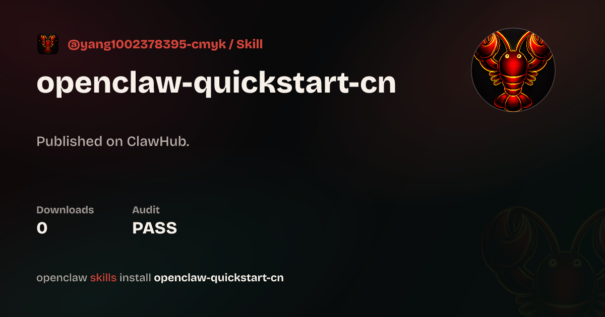 Static analysis security · Openclaw Quickstart Cn — ClawHub