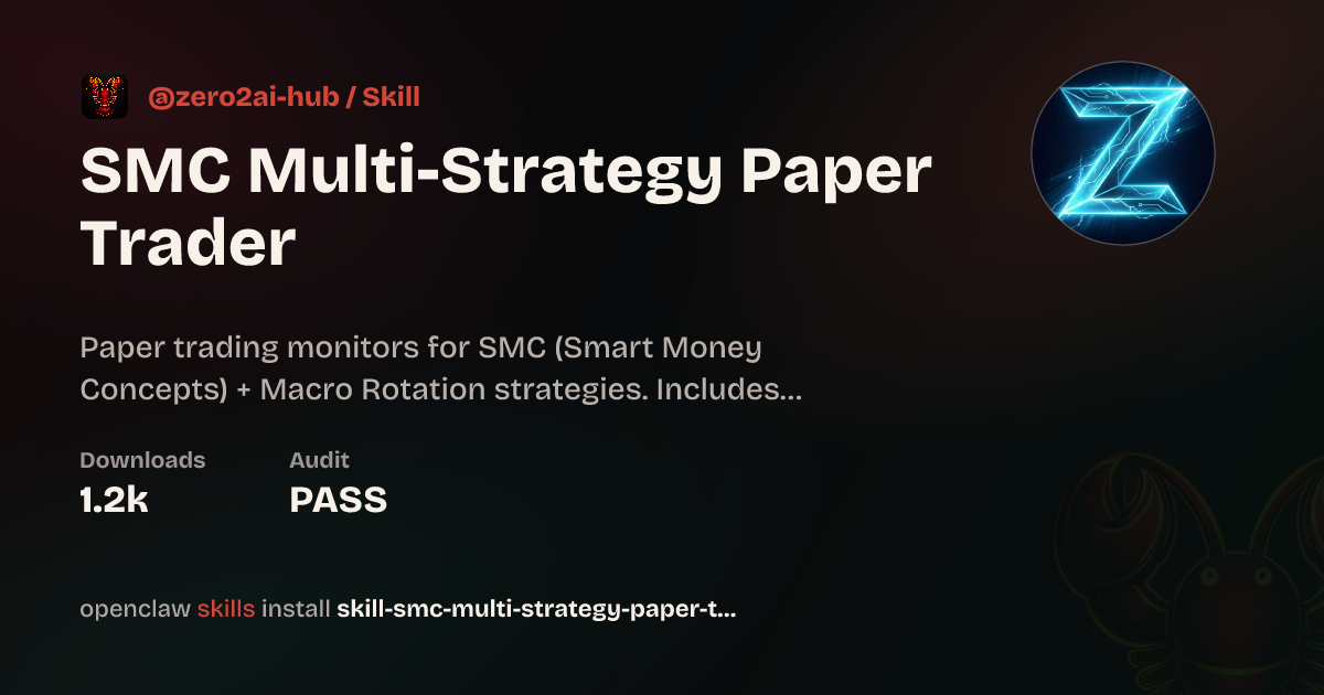 VirusTotal security · SMC Multi-Strategy Paper Trader — ClawHub